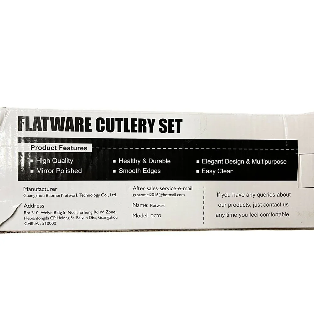 Gold Flatware Cutlery Set Elegant Design Easy Clean 30 pc Modern style READ‎